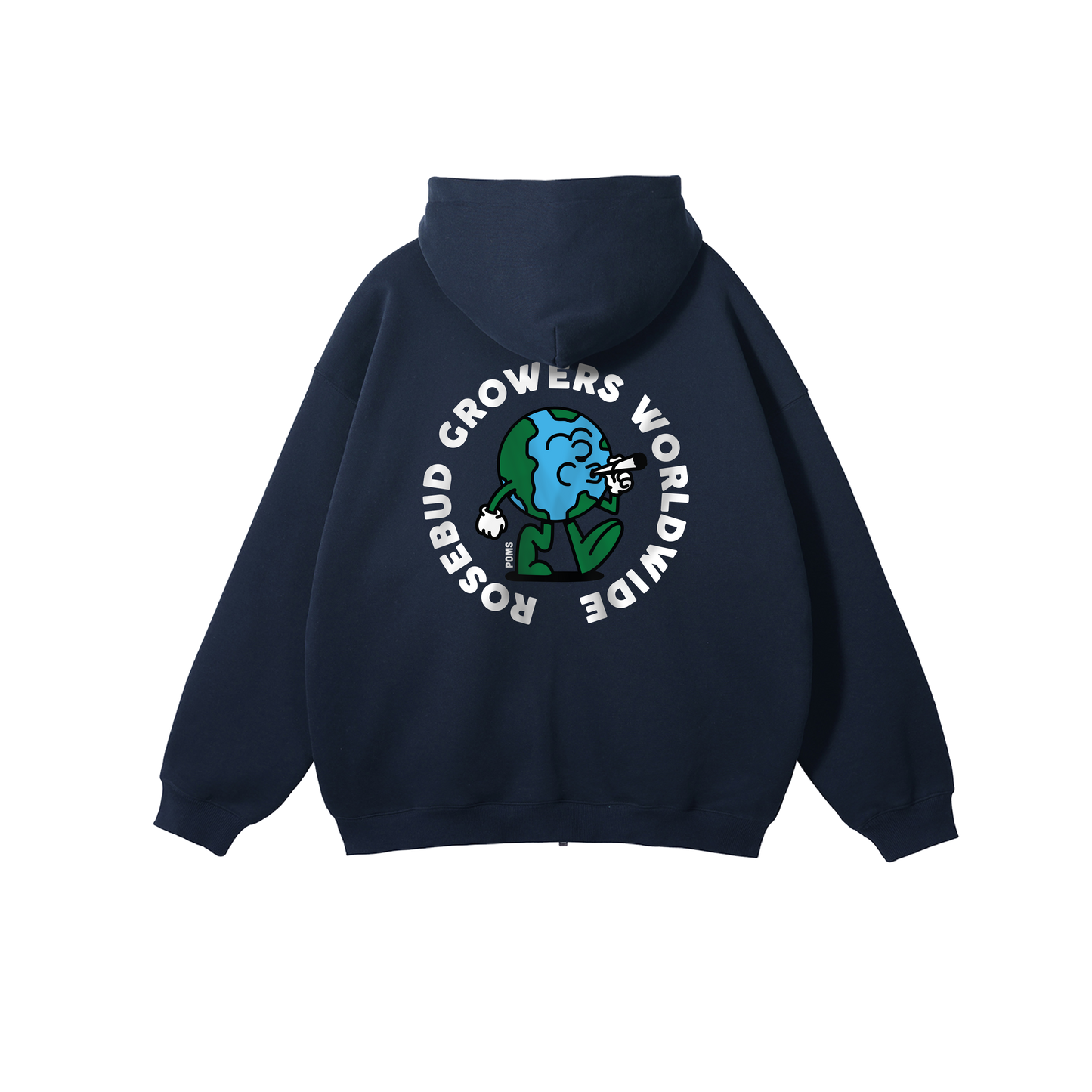 Earth Zip Up Hoodie // Navy